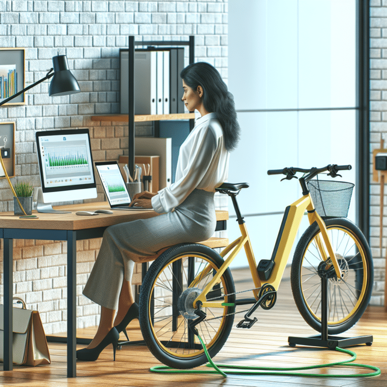 Charging Electric Bike Battery at Work